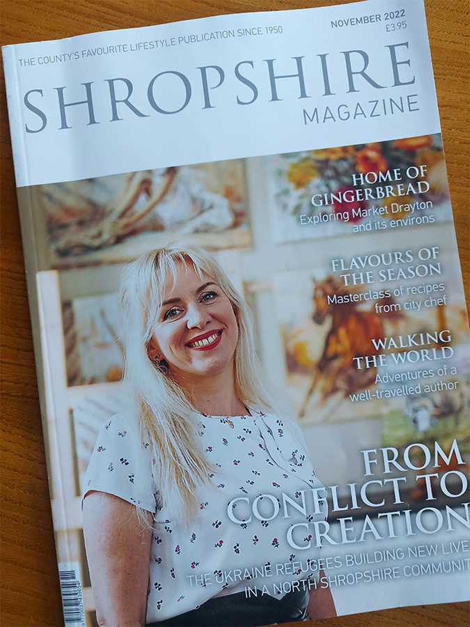 November - Magazine article in Shropshire magazine and front page blurb.0